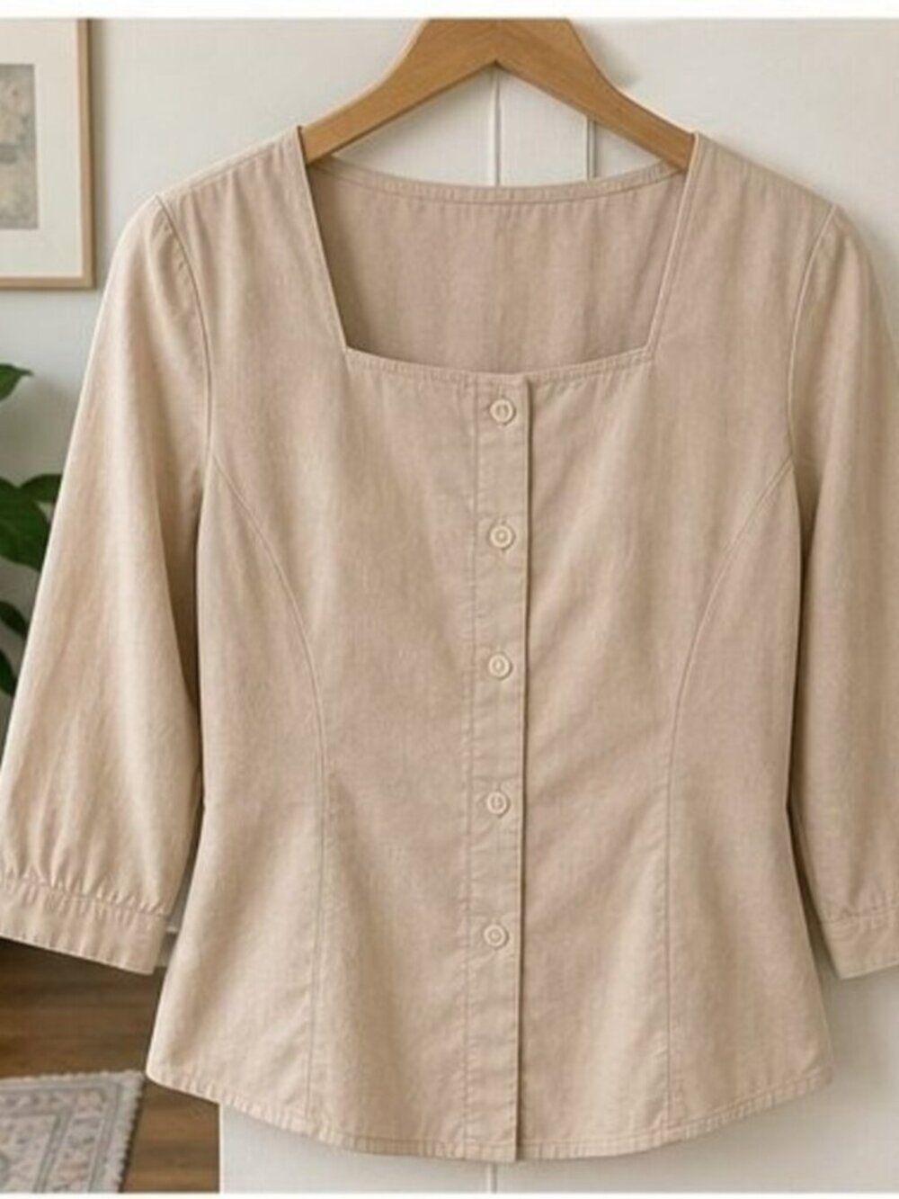 Sand Pleated Blouse